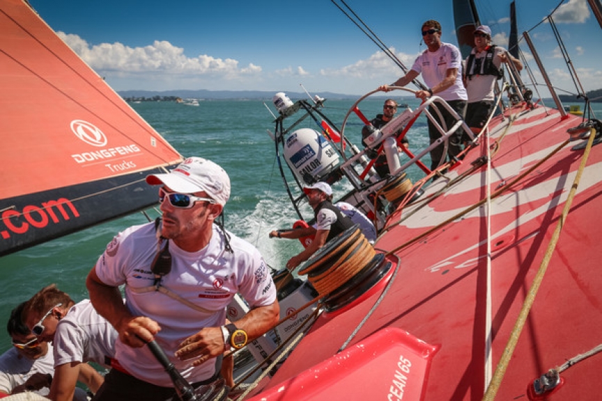 March 14, 2015. New Zealand Herald In-Port Race onboard Dongfeng Race Team